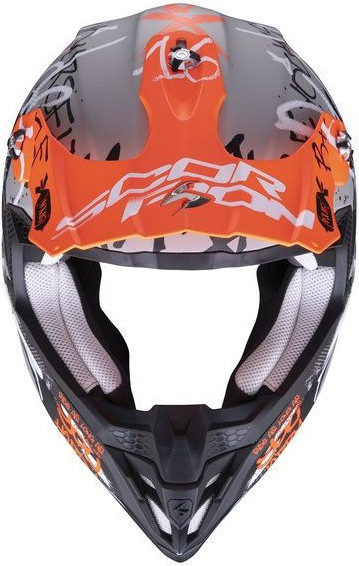 Casca Moto Enduro Vx-16 Oratio Gri/Portocaliu