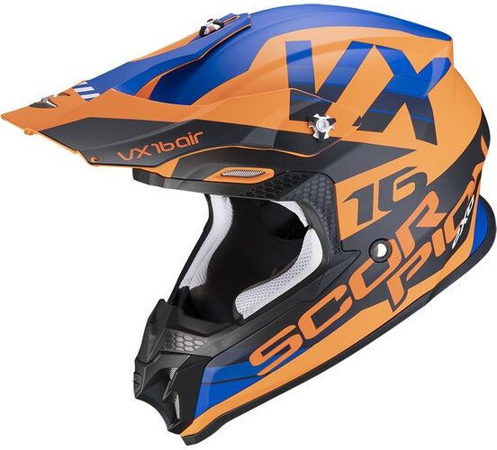 Casca Moto Enduro Vx-16 Air X-Turn Portocaliu/Albastru