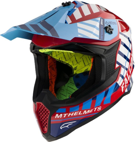 Casca Moto Enduro Falcon Energy B5 Red/Blue/White