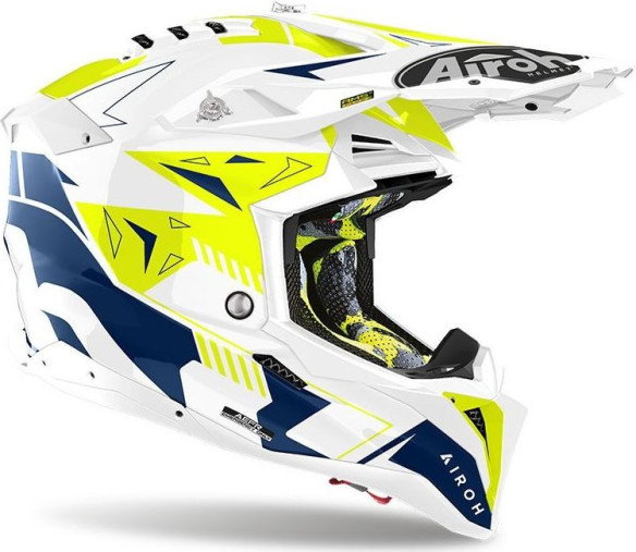 Casca Moto Mx/Enduro Aviator 3 Spin Yellow/Blue 24