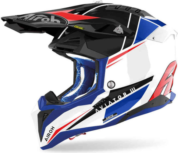 Casca Moto Mx/Enduro Aviator 3 Push Blue/Red 24