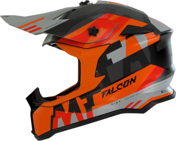 Casca Moto Enduro Falcon Arya A4 Portocaliu Mat