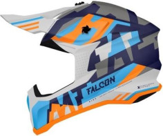 Casca Moto Enduro Falcon Arya A7 Albastru Lucios