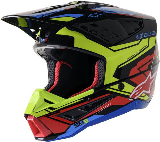 Casca Moto Enduro/MX Supertech M5 Action Black/Yellow/Red 24