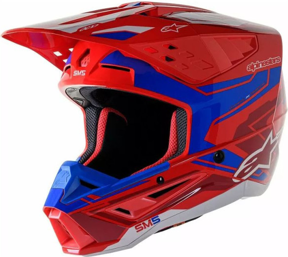 Casca Moto Enduro/MX Supertech M5 Action Red/Blue 24