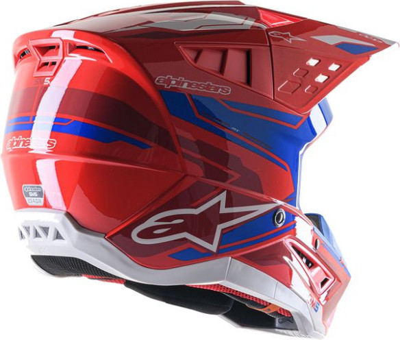 Casca Moto Enduro/MX Supertech M5 Action Red/Blue 24