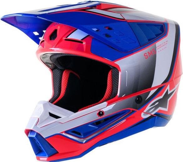 Casca Moto Enduro/MX Supertech M5 Sail Pink/Blue 24