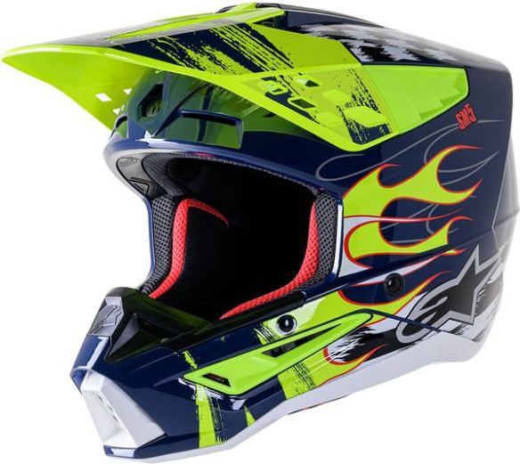 Casca Moto Enduro/MX Supertech M5 Rash Navy/Yellow 24