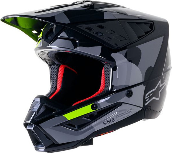 Casca Moto Enduro/MX Supertech M5 Rov2 Gray/Yellow 24