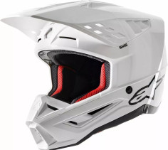 Casca Moto Enduro/MX Supertech M5 Solid White Glossy 24