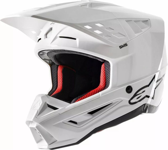 Casca Moto Enduro/MX Supertech M5 Solid White Glossy 24