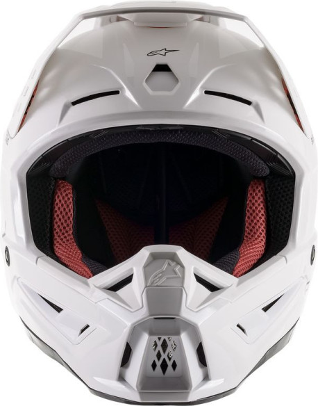 Casca Moto Enduro/MX Supertech M5 Solid White Glossy 24