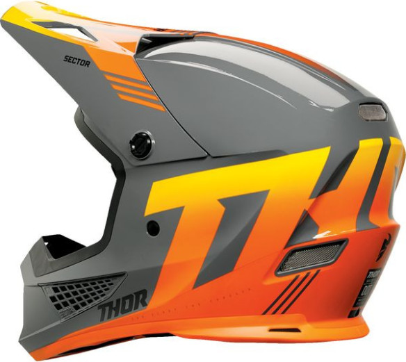 Casca Moto MX/Enduro Sector 2 Carve Charcoal/Orange 24