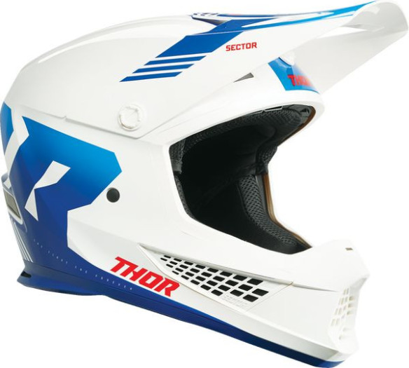 Casca Moto MX/Enduro Sector 2 Carve White/Blue 24