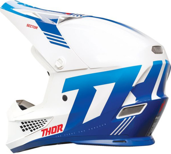Casca Moto MX/Enduro Sector 2 Carve White/Blue 24