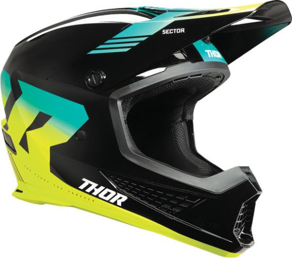 Casca Moto MX/Enduro Sector 2 Carve Black/Acid 24