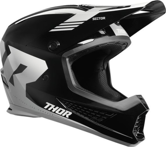 Casca Moto MX/Enduro Sector 2 Carve Black/White 24