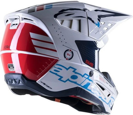 Casca Moto MX/Enduro Supertech S-M5 Action White/Blue 24