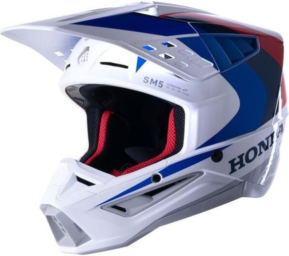 Casca Moto MX/Enduro Supertech S-M5 Honda ECE 22.06 White/Blue 24