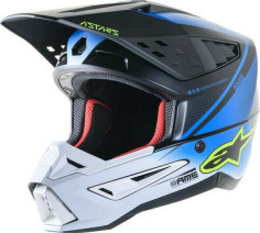 Casca Moto MX/Enduro Supertech S-M5 Rayon White/Blue/Fluo Yellow 24