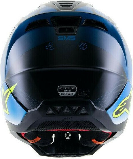 Casca Moto MX/Enduro Supertech S-M5 Rayon White/Blue/Fluo Yellow 24