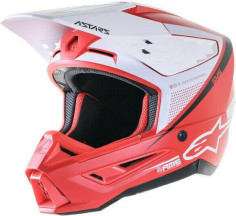 Casca Moto MX/Enduro Supertech S-M5 Rayon White/Red 24