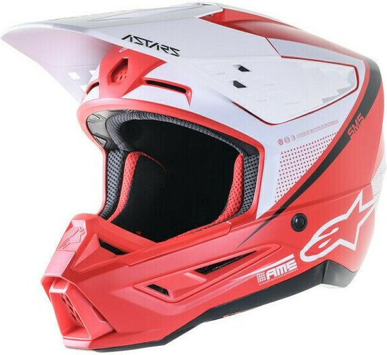 Casca Moto MX/Enduro Supertech S-M5 Rayon White/Red 24