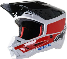 Casca Moto MX/Enduro Supertech S-M5 Speed Black/White/Red 24