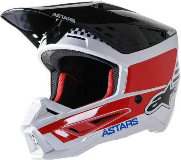 Casca Moto MX/Enduro Supertech S-M5 Speed Black/White/Red 24