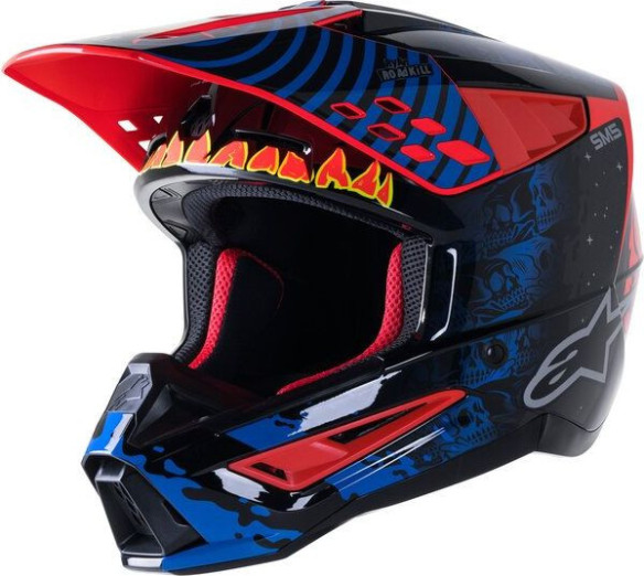 Casca Moto MX/Enduro Supertech S-M5 Solar Flare Black/Blue/Red 24