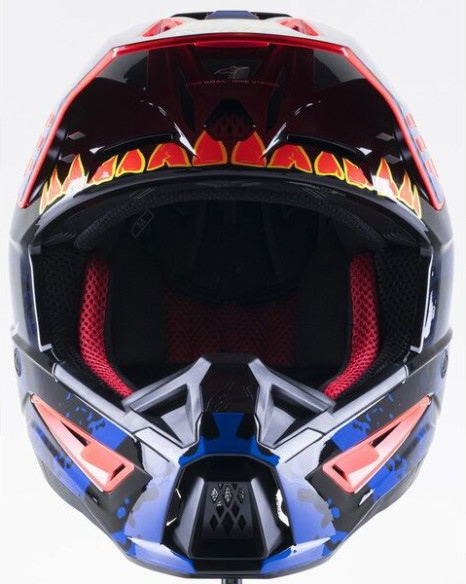 Casca Moto MX/Enduro Supertech S-M5 Solar Flare Black/Blue/Red 24