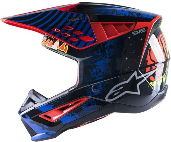 Casca Moto MX/Enduro Supertech S-M5 Solar Flare Black/Blue/Red 24