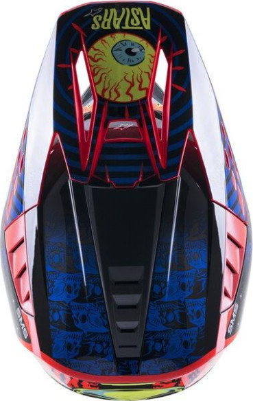 Casca Moto MX/Enduro Supertech S-M5 Solar Flare Black/Blue/Red 24