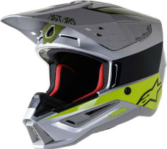 Casca Moto MX/Enduro Supertech S-M5 Bond Black/Silver/Yellow 24