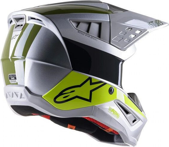 Casca Moto MX/Enduro Supertech S-M5 Bond Black/Silver/Yellow 24