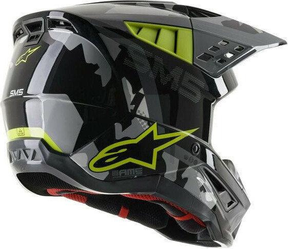 Casca Moto MX/Enduro Supertech S-M5 Rover Black/Fluo Yellow/Gray 24