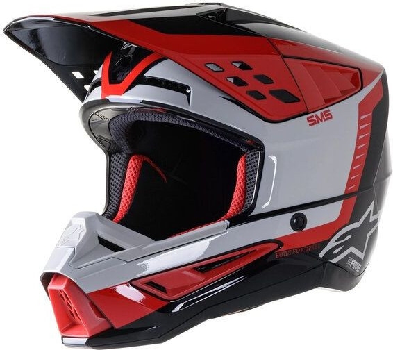 Casca Moto MX/Enduro Supertech S-M5 Beam Black/Gray/Red 24