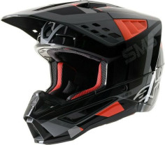 Casca Moto MX/Enduro Supertech S-M5 Rover Black/Fluo Red/Gray 24