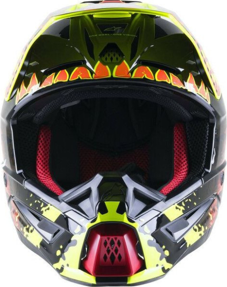 Casca Moto MX/Enduro Supertech S-M5 Solar Flare Black/Red/Fluo Yellow 24