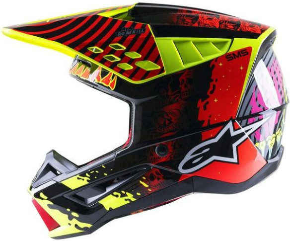 Casca Moto MX/Enduro Supertech S-M5 Solar Flare Black/Red/Fluo Yellow 24