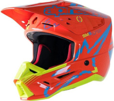 Casca Moto MX/Enduro Supertech S-M5 Action Orange/Blue/Fluo Yellow 24