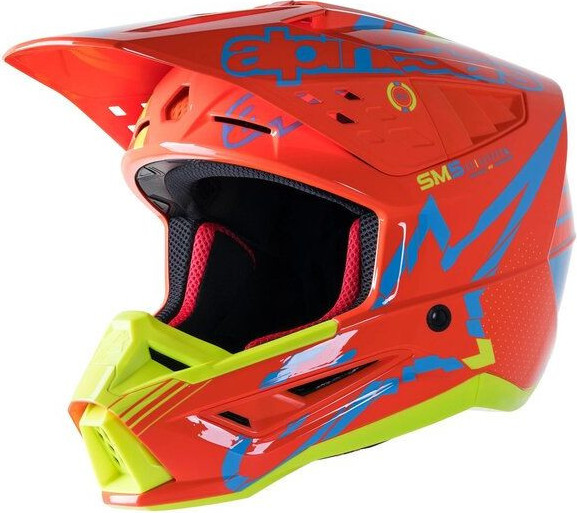 Casca Moto MX/Enduro Supertech S-M5 Action Orange/Blue/Fluo Yellow 24