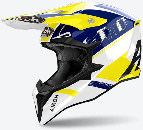 Casca Moto Mx/Enduro Wraaap Feel Yellow Blue 24