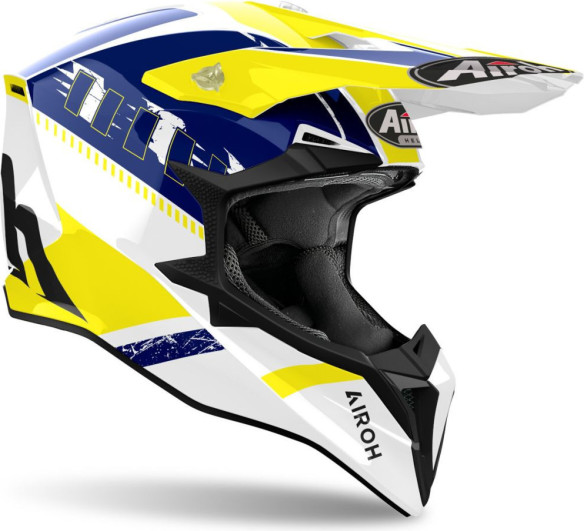Casca Moto Mx/Enduro Wraaap Feel Yellow Blue 24