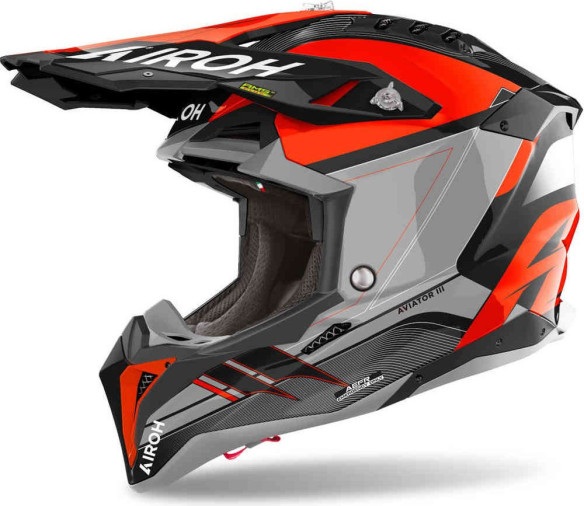 Casca Moto Mx/Enduro Aviator 3 Saber Orange 24