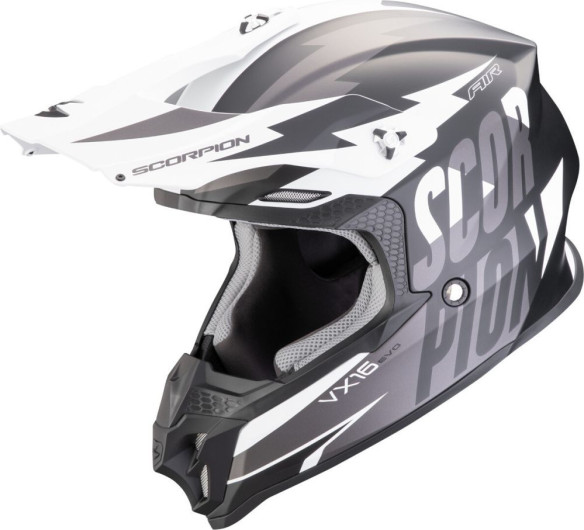 Casca Moto MX/Enduro VX-16 Evo Air Slanter Black Matt/Silver 24
