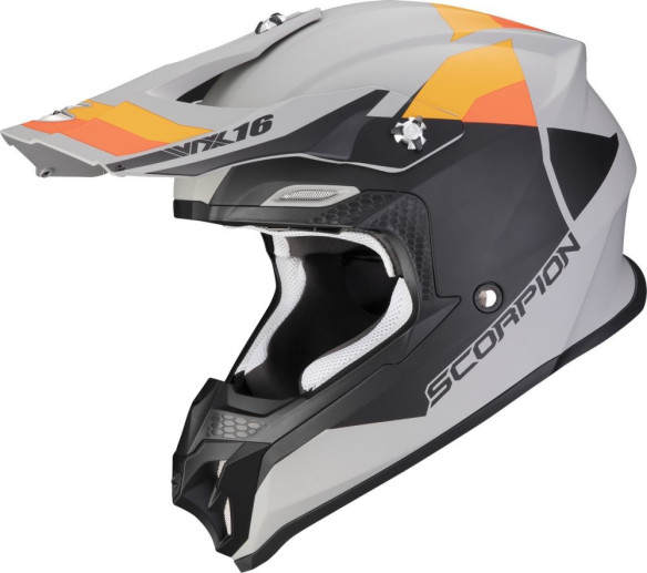 Casca Moto MX/Enduro VX-16 Evo Air Spectrum Grey Matt/Orange 24