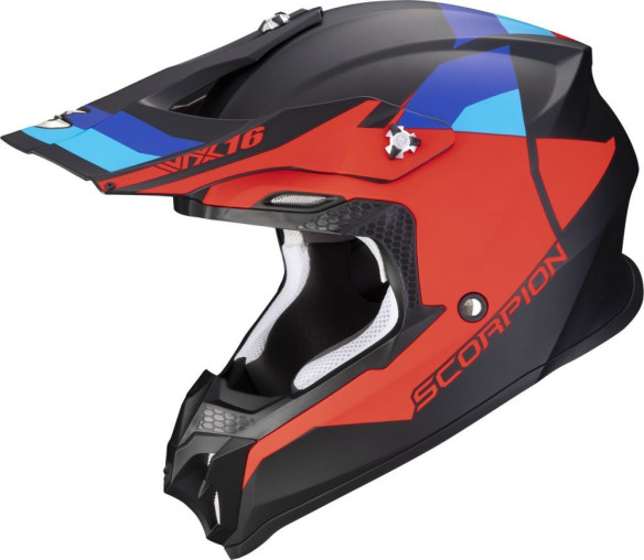 Casca Moto MX/Enduro VX-16 Evo Air Spectrum Black Matt/Red/Blue 24