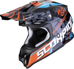 Casca Moto MX/Enduro VX-16 Evo Air Rok Black/Orange 24