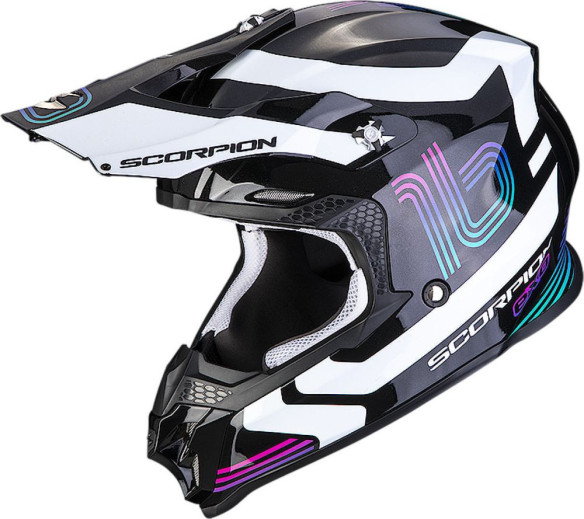 Casca Moto MX/Enduro VX-16 Evo Air Tub Black/White 24